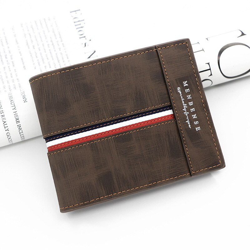 Luxury Slim Card Holder Name Print Male Wallet