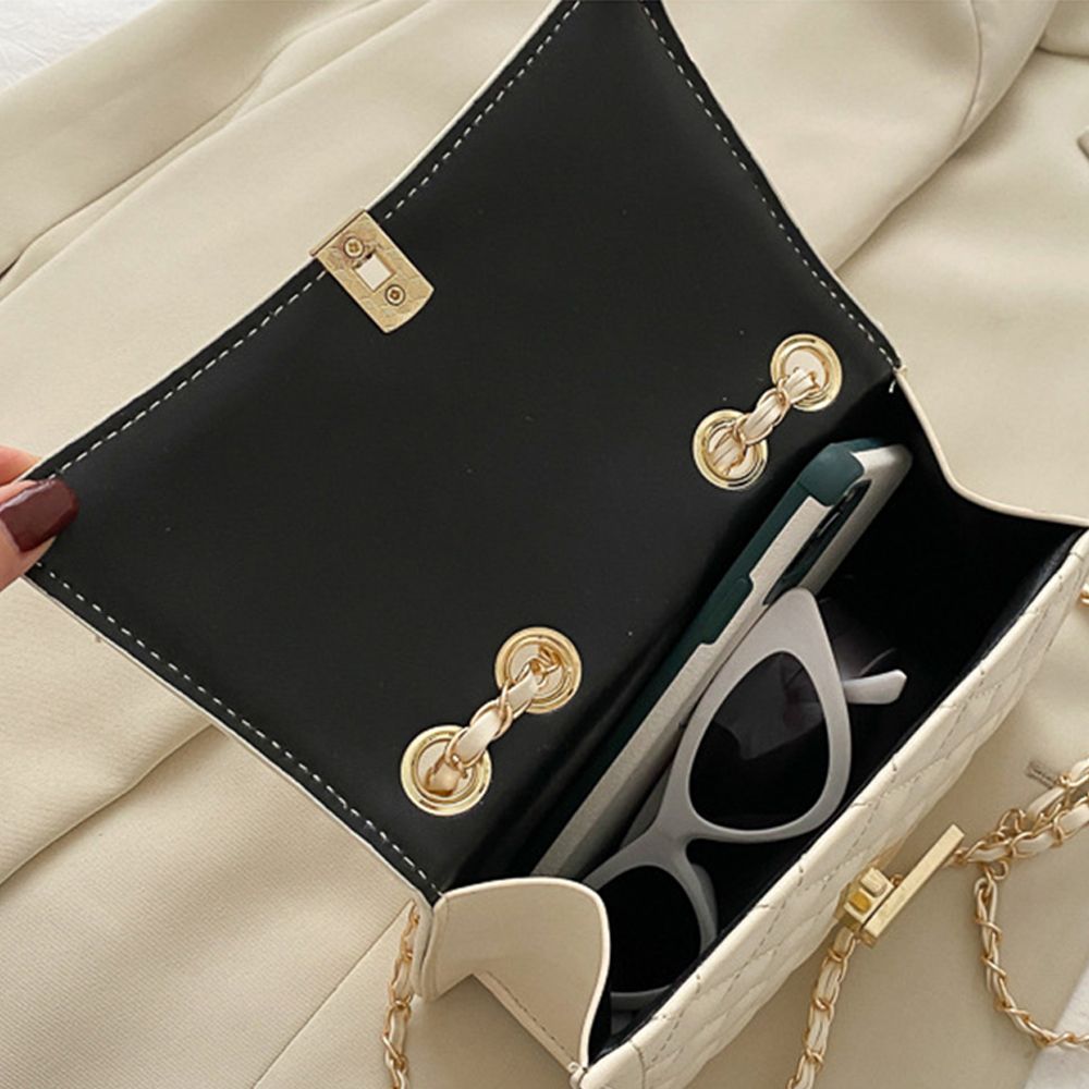 Embroidery Thread PU Leather Small Crossbody Bag