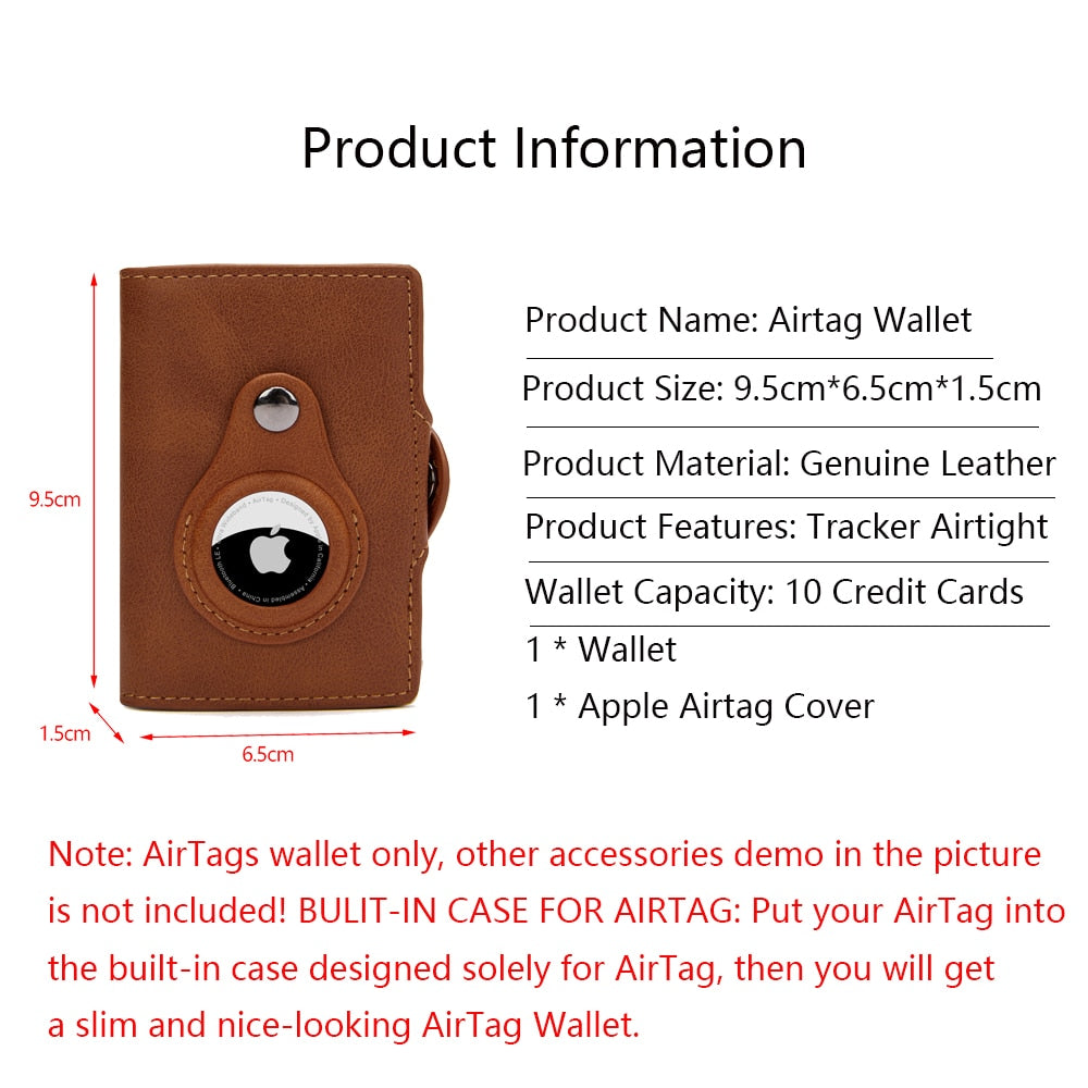 Logo Air tag Aluminum Box Card Holder Rfid Wallet