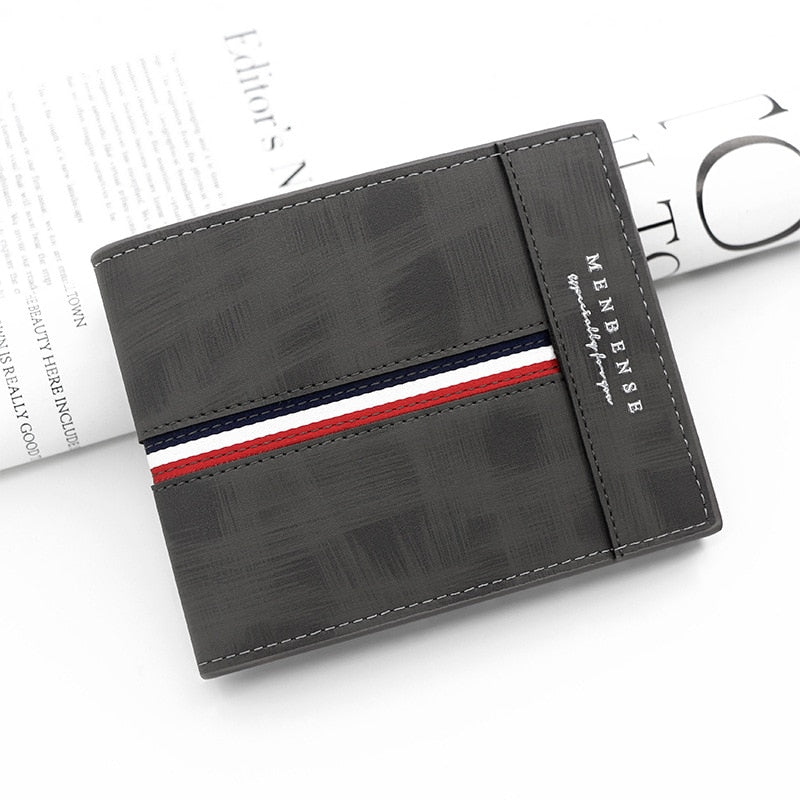 Luxury Slim Card Holder Name Print Male Wallet