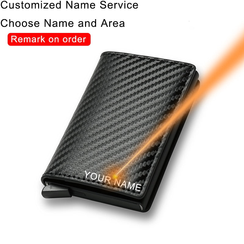 Business Carbon Fiber Rfid Card Holder Wallets