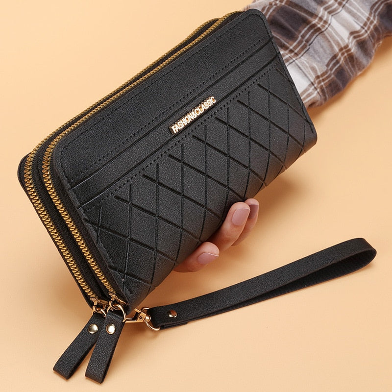 Simple Pu Leather Tassel Coin Card Holder Wallet