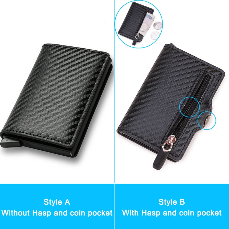 Business Carbon Fiber Rfid Card Holder Wallets