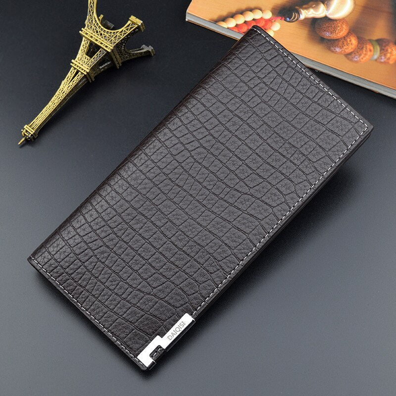 Fashion PU Leather Long Business Multi-card Wallet