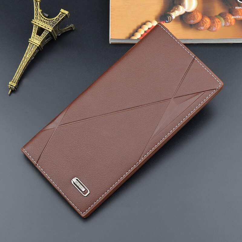 Business Solid Color Retro Long Clutch Wallet