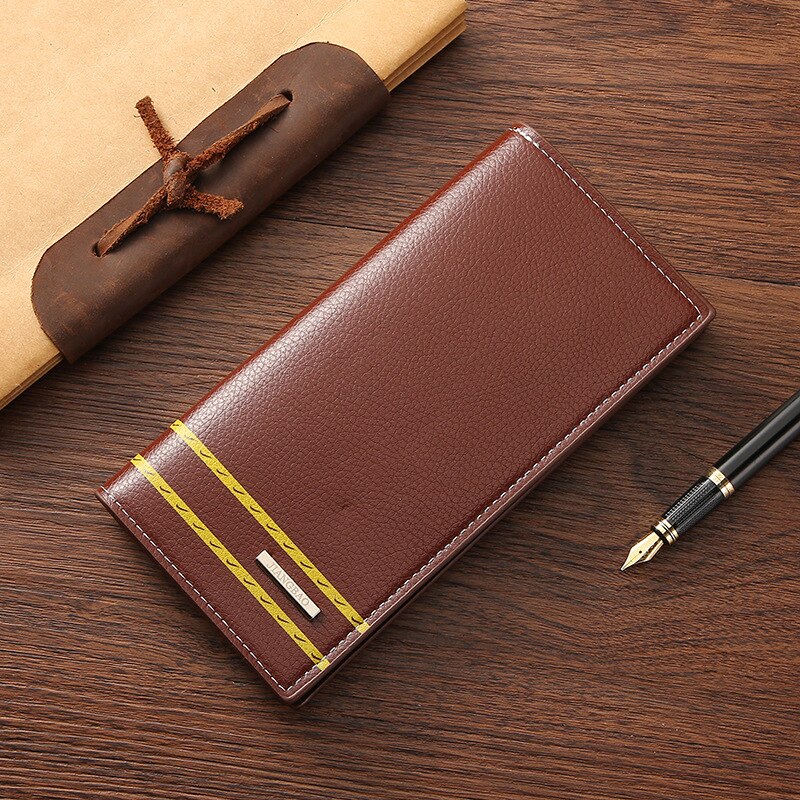 Business Solid Color Retro Long Clutch Wallet