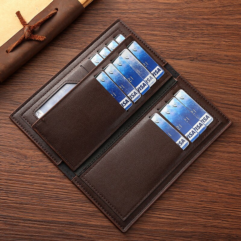 Fashion PU Leather Long Business Multi-card Wallet