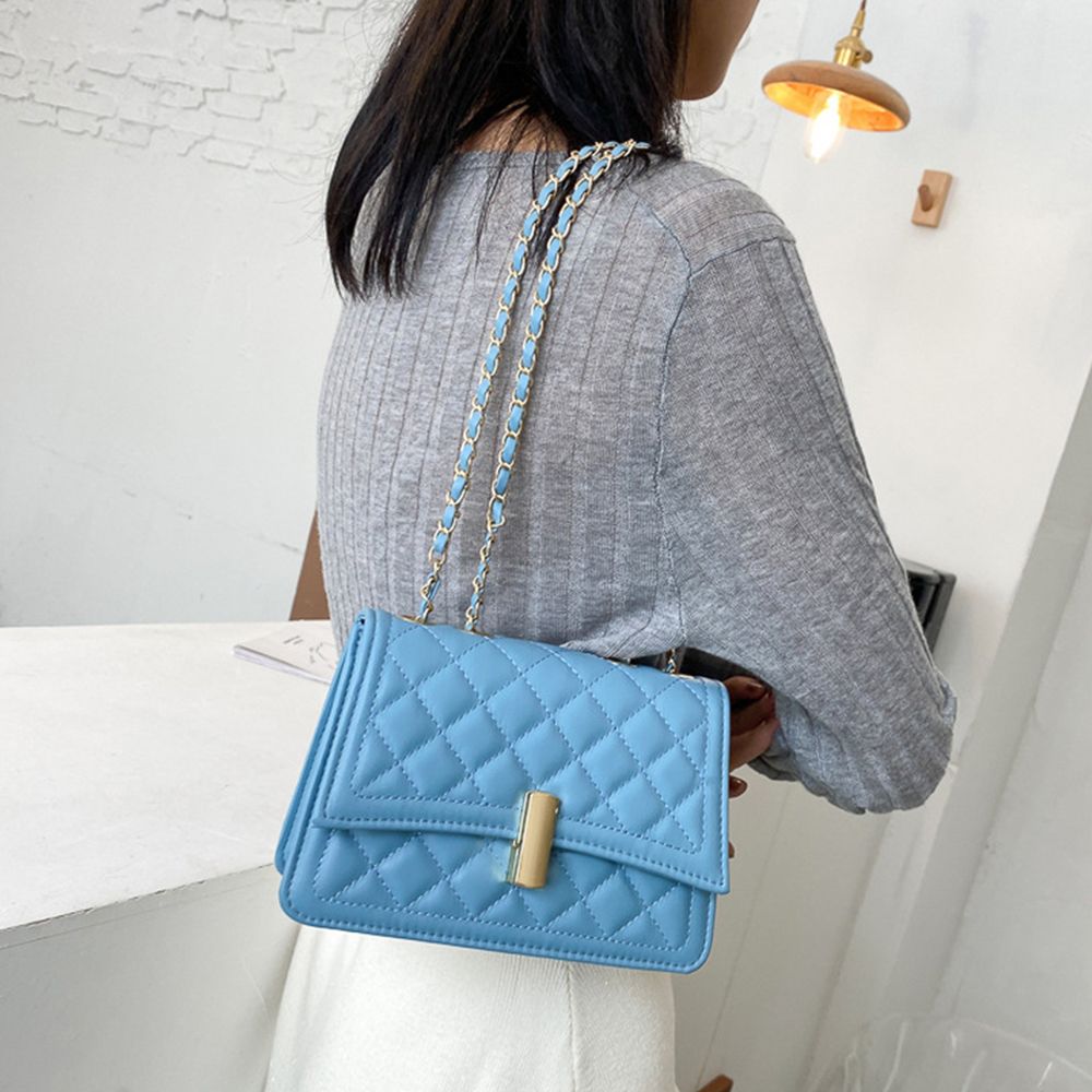 Embroidery Thread PU Leather Small Crossbody Bag