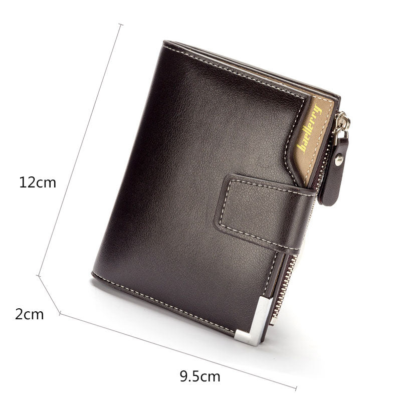 Name Engraved Luxury Zipper Coin Pocket Card Holder Wallet