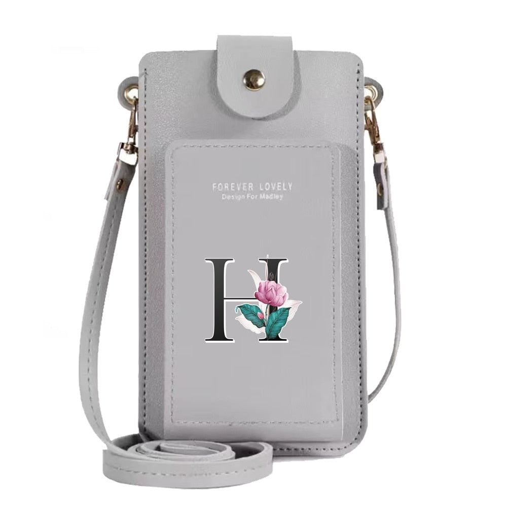 Touch Screen Mobile Phone Bag Casual Pattern With Letter Purse