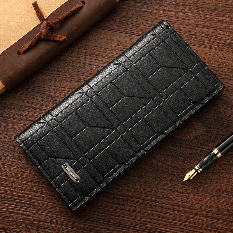 Fashion PU Leather Long Business Multi-card Wallet