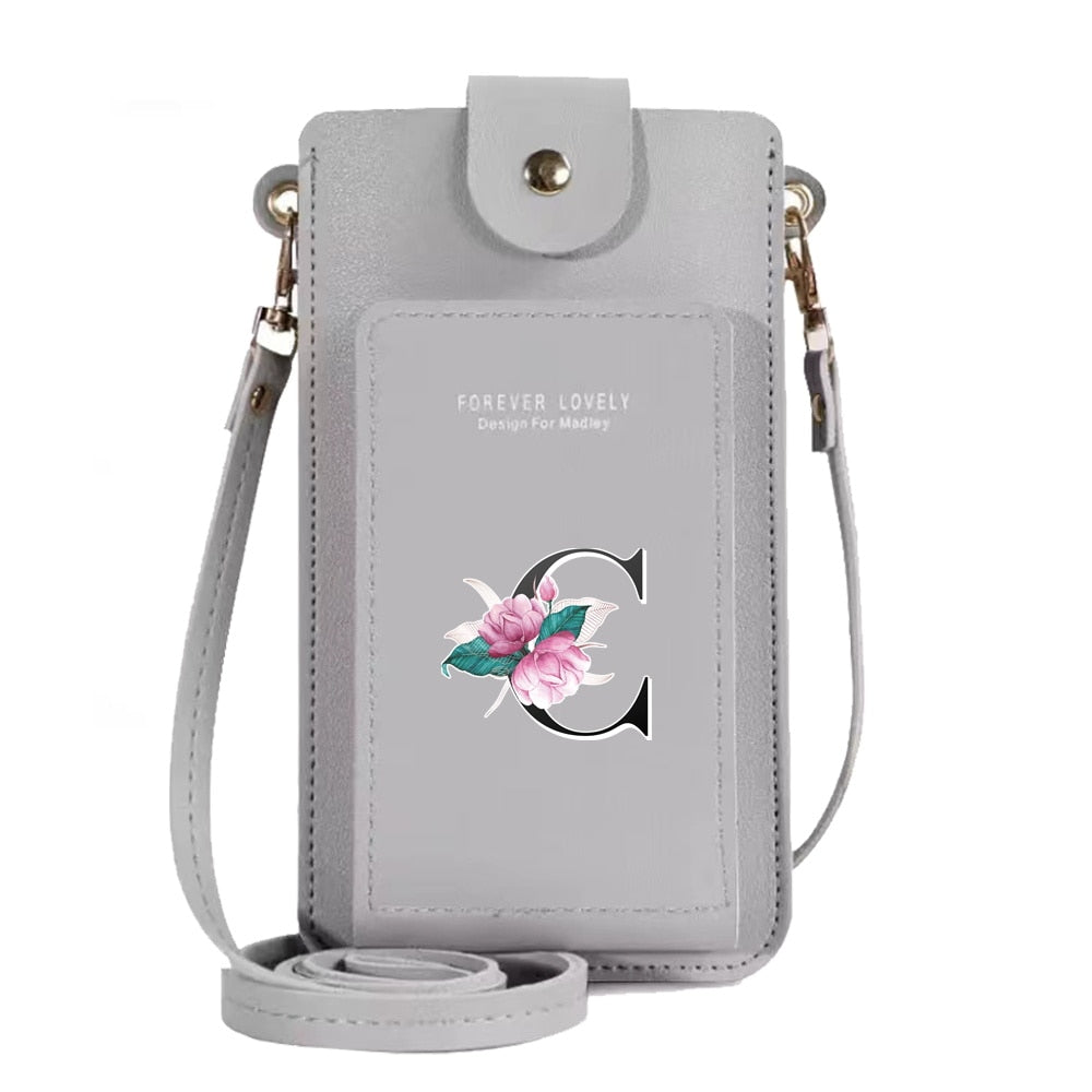 Touch Screen Mobile Phone Bag Casual Pattern With Letter Purse