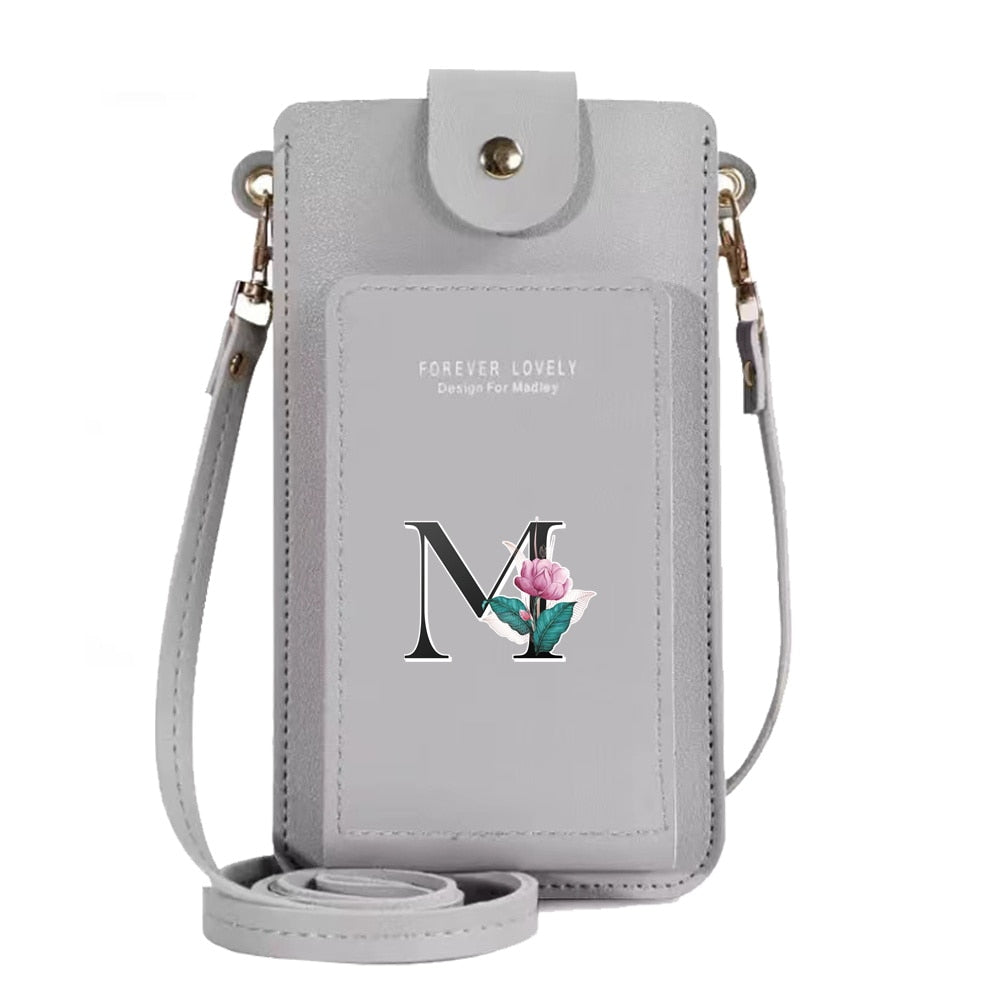 Touch Screen Mobile Phone Bag Casual Pattern With Letter Purse