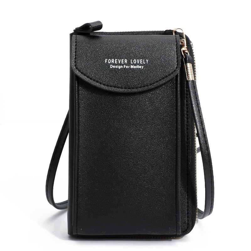 Soft Leather Cell Phone Crossbody Bag