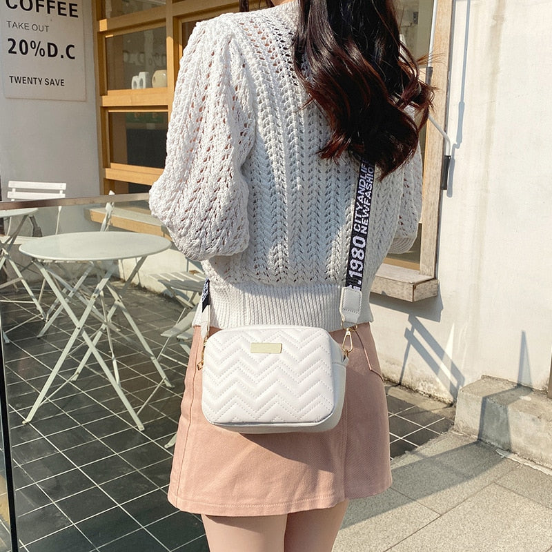 Fashion Leather Woven Design Crossbody Bags