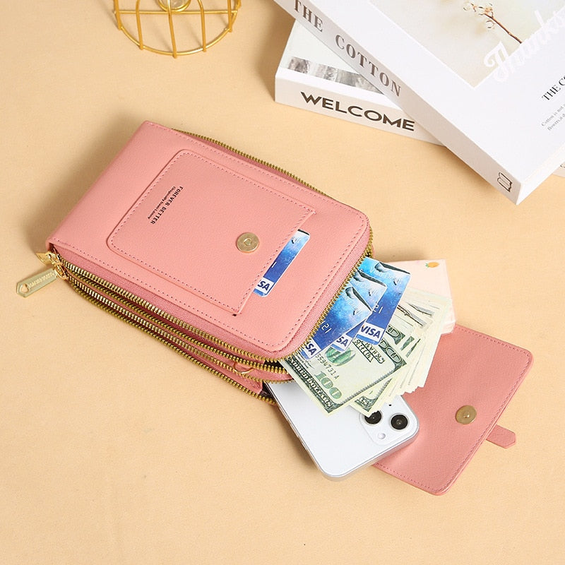 Touch Screen PU Leather Cell Phone Bags