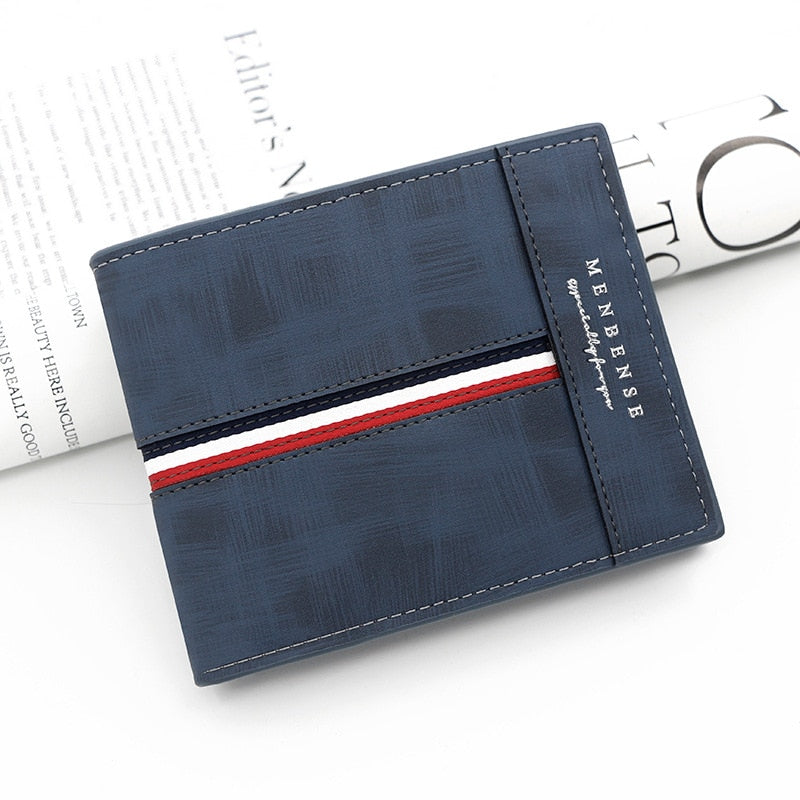 Luxury Slim Card Holder Name Print Male Wallet