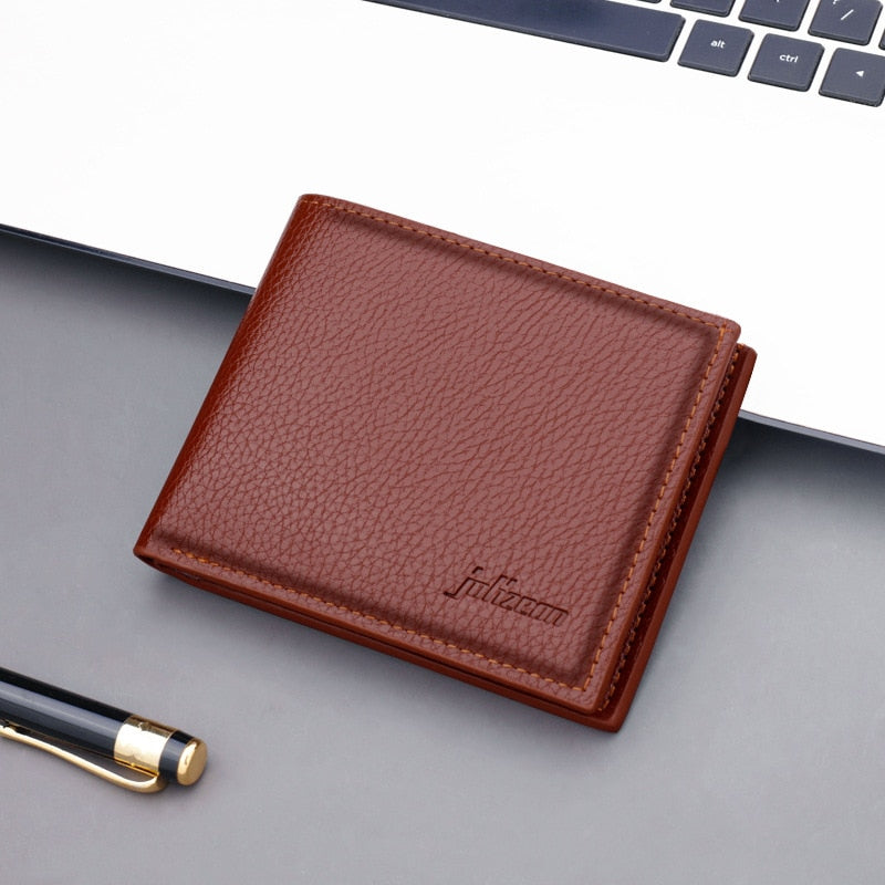 Business PU Synthetic Leather ID Cards Holder Wallet