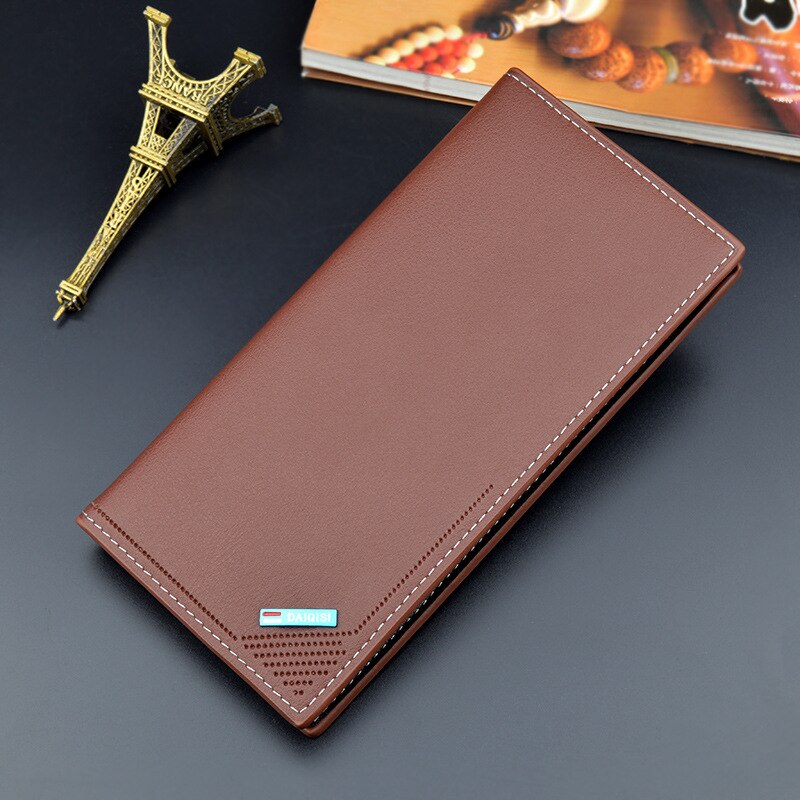 Business Solid Color Retro Long Clutch Wallet