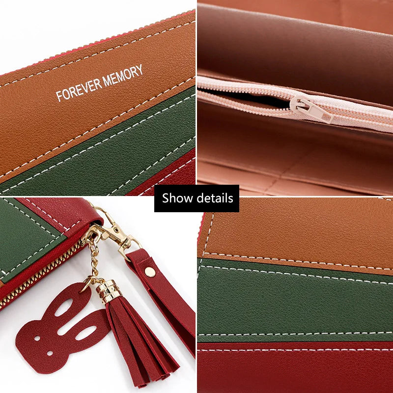 Long Cute Fashion Multifunctional Clutch Name Engraving Wallet