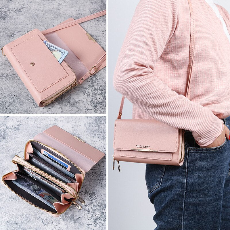 Double Wallet Fashion Crossbody Bag