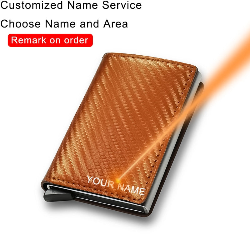 Business Carbon Fiber Rfid Card Holder Wallets