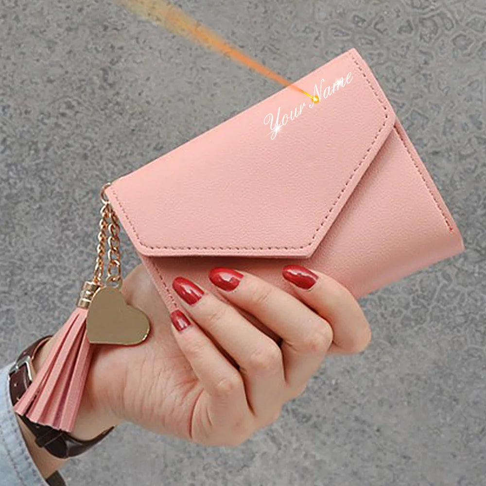 Name Customized Mini Cute Tassel Pendant Wallets