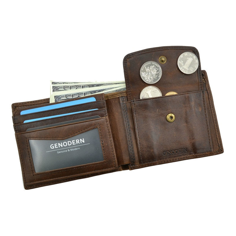 Genuine Leather Coin Pocket Vintage Wallet