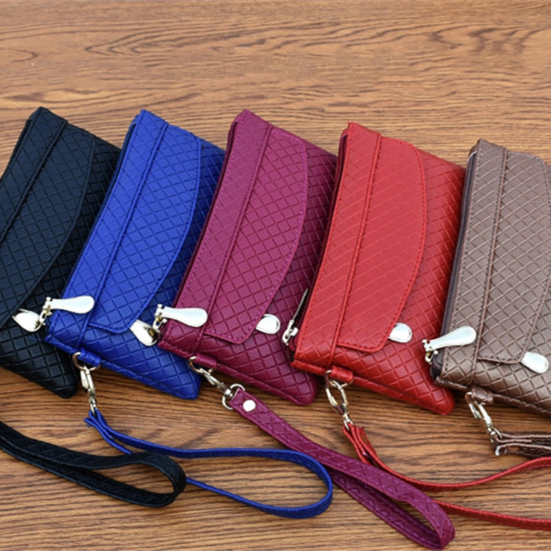 PU Leather Coin Card Holders Clutch Wallet