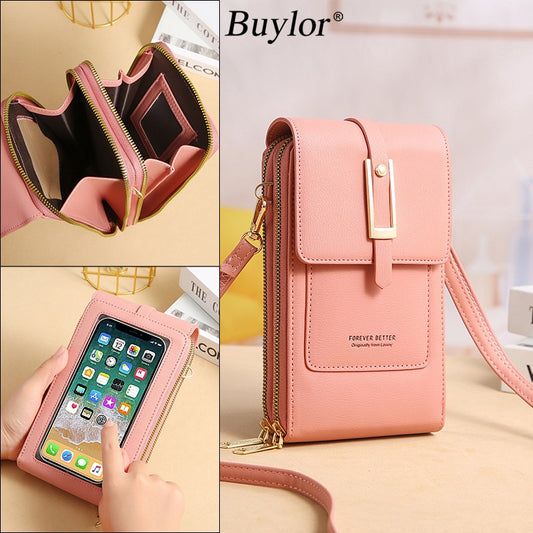 Touch Screen PU Leather Cell Phone Bags