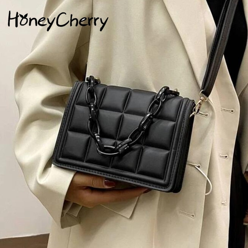 Geometry Embossed Flap Mini Crossbody Bag