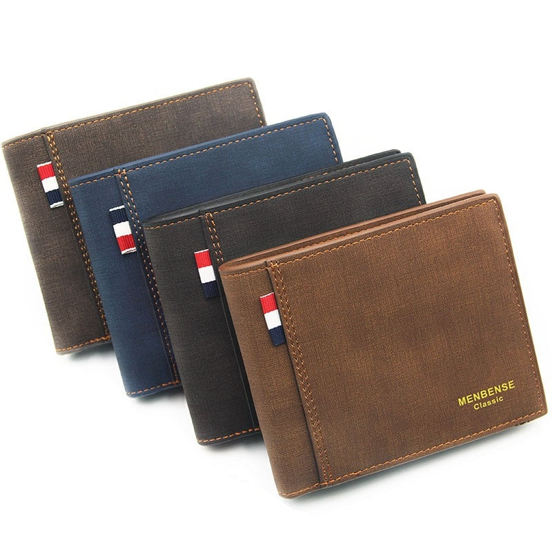 Solid Leather Fashion Retro Business Wallet