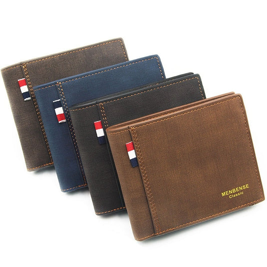 Solid Leather Fashion Retro Business Wallet